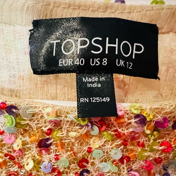 TOPSHOP vintage sequin crop top - Picture 5 of 5